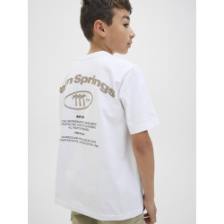 JACK & JONES JUNIOR Retreat Typographic T-shirt - Bright White