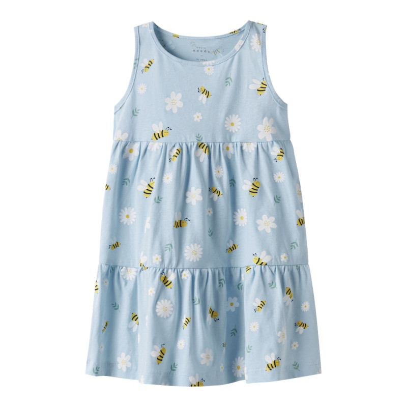 NAME IT MINI Vigga Kjole - Cool Blue / Bubblebee