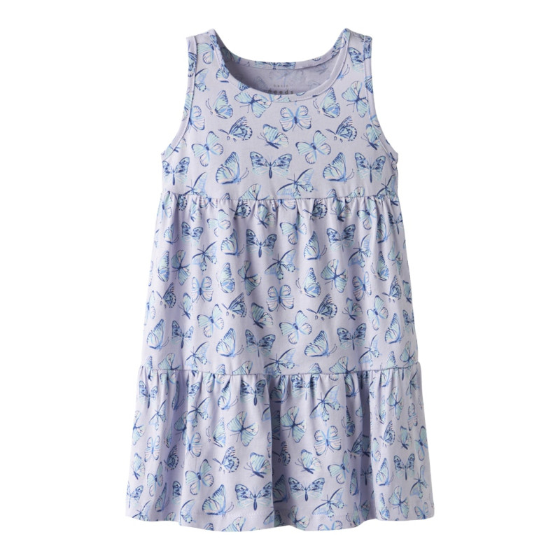 NAME IT MINI Vigga Kjole - Purple Heather / Butterflies