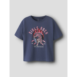 NAME IT KIDS Kassandra T-shirt - Blue Indigo