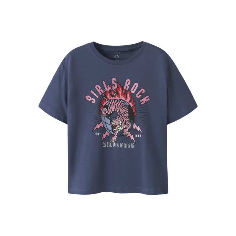 NAME IT KIDS Kassandra T-shirt - Blue Indigo