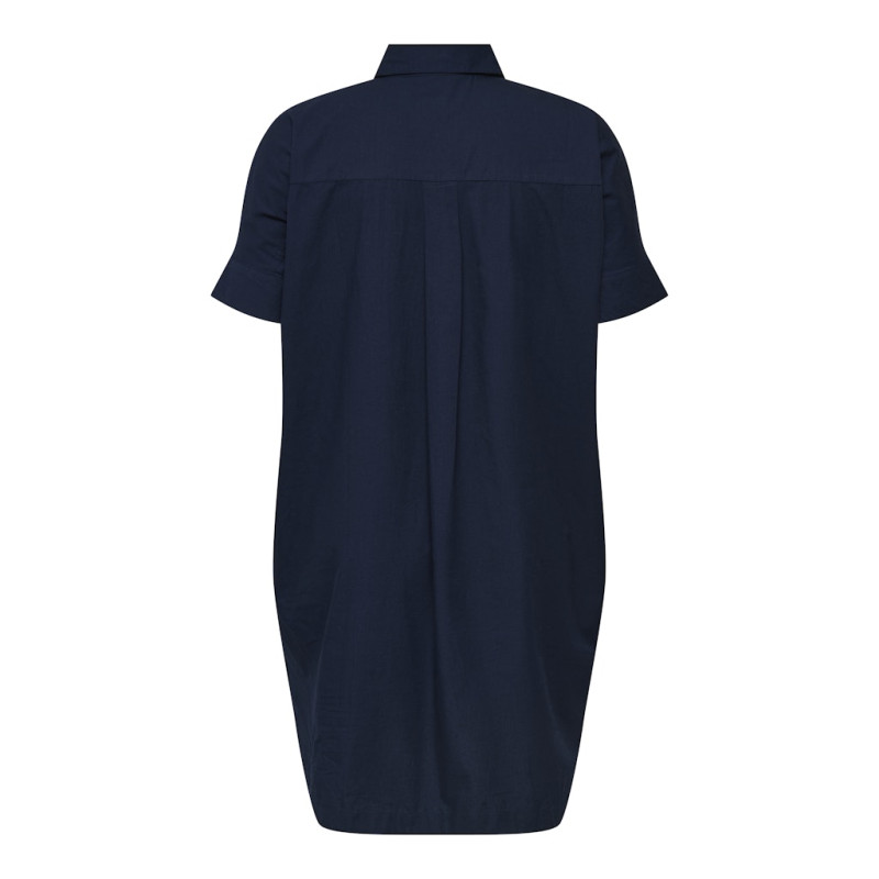 ONLY CARMAKOMA Spacey S/S Skjorte Kjole - Navy Blazer