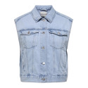 ONLY CARMAKOMA Robyn Denim Vest - Light Blue Denim