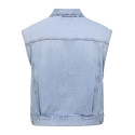 ONLY CARMAKOMA Robyn Denim Vest - Light Blue Denim