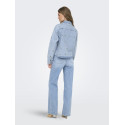 ONLY Cassie Broderet Denim Skjorte - Light Blue Denim