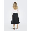 ONLY Thea Midi Slå-om Denim Nederdel - Washed Black