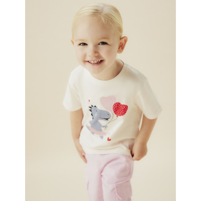 NAME IT MINI Katinka T-shirt - Coconut Milk
