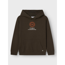 NAME IT KIDS Lanton Sweatshirt - Turkish Coffee