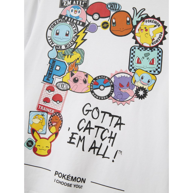NAME IT KIDS Jeno Pokemon T-shirt - Bright White
