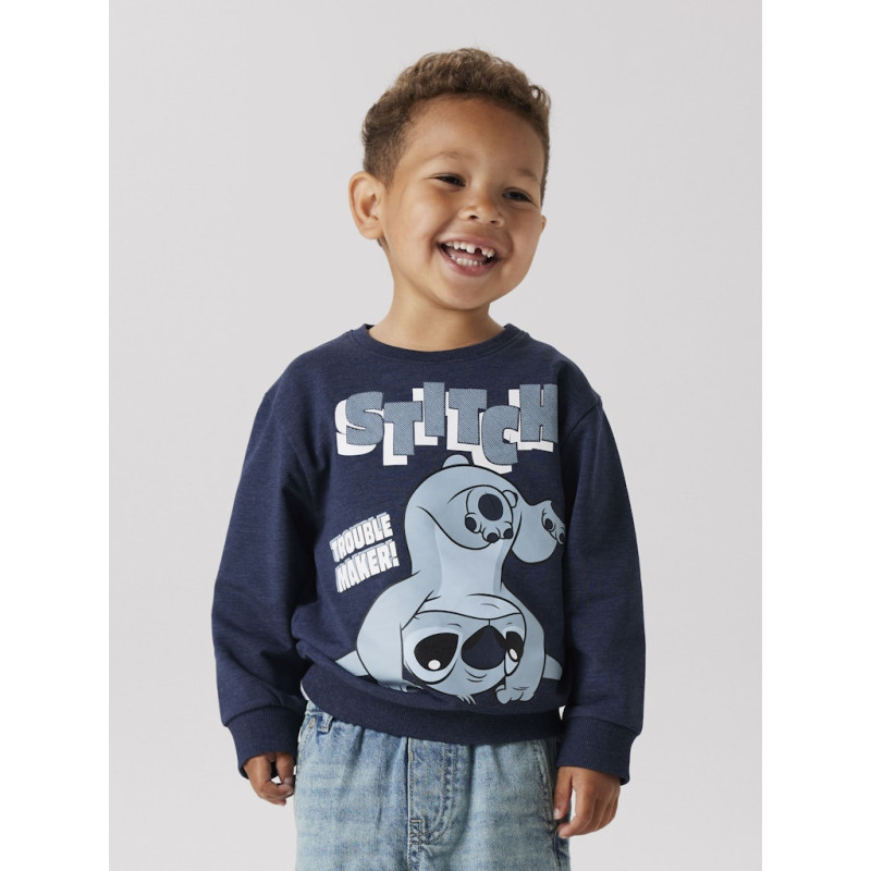 NAME IT MINI Jasp Stitch Sweatshirt - Navy Blazer