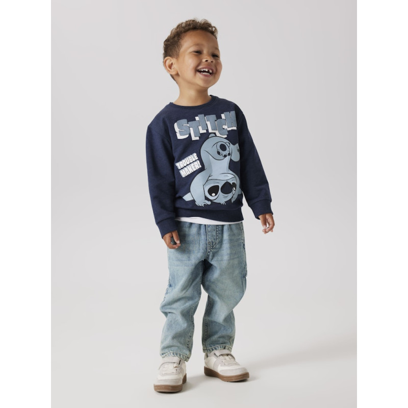 NAME IT MINI Jasp Stitch Sweatshirt - Navy Blazer