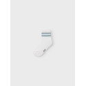 NAME IT MINI Jans Strømper - Bright White / Dusty Blue