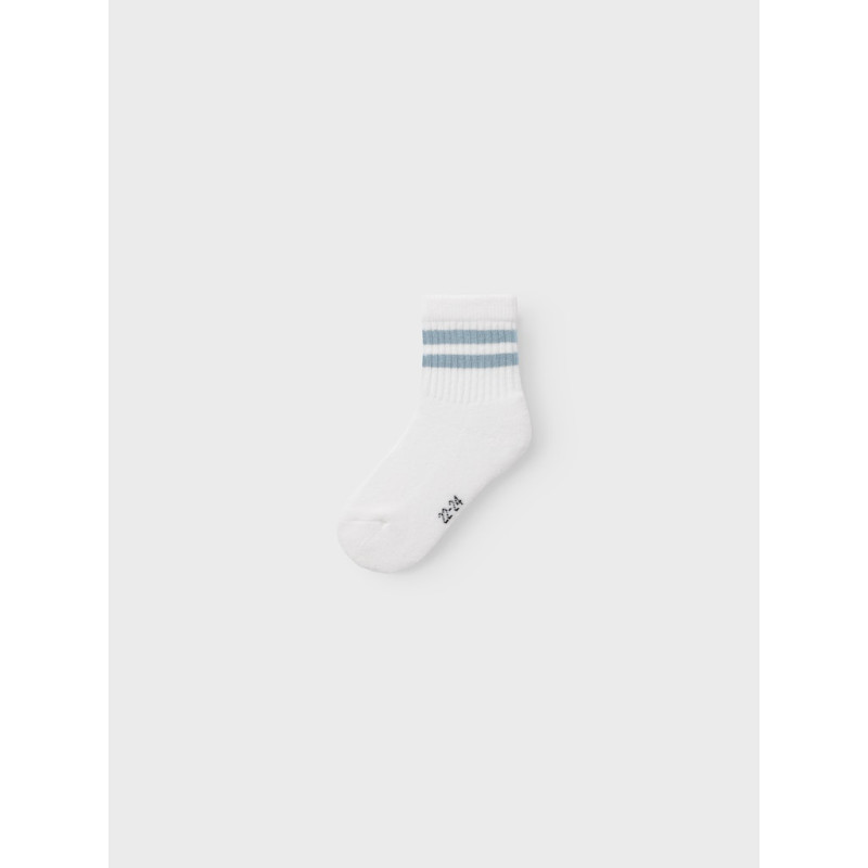 NAME IT MINI Jans Strømper - Bright White / Dusty Blue