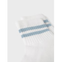 NAME IT MINI Jans Strømper - Bright White / Dusty Blue