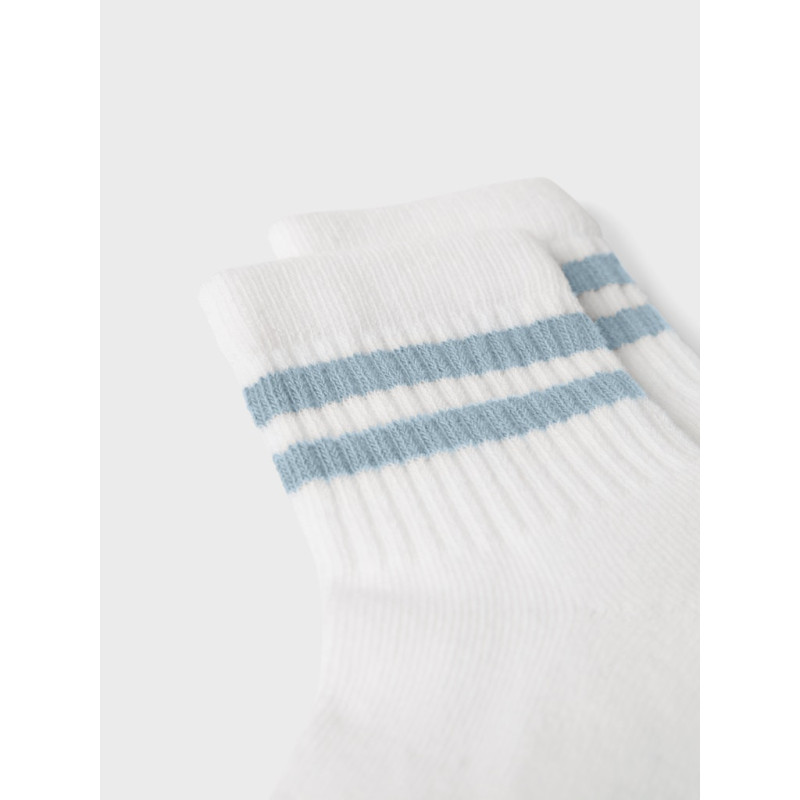 NAME IT MINI Jans Strømper - Bright White / Dusty Blue