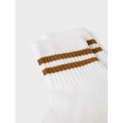 NAME IT MINI Jans Strømper - Bright White / Dull Gold