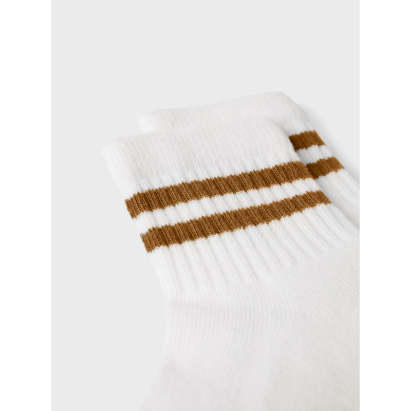 NAME IT MINI Jans Strømper - Bright White / Dull Gold