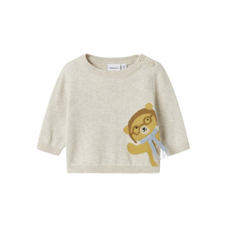 NAME IT BABY Kano Strik Bluse - Peyote Melange