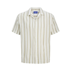 JACK & JONES JUNIOR Tavira Luke Stribet Skjorte - Cloud Dancer