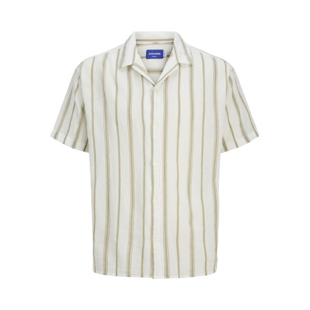 JACK & JONES JUNIOR Tavira Luke Stribet Skjorte - Cloud Dancer