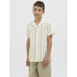 JACK & JONES JUNIOR Tavira Luke Stribet Skjorte - Cloud Dancer