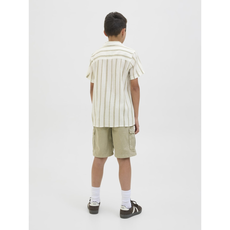 JACK & JONES JUNIOR Tavira Luke Stribet Skjorte - Cloud Dancer