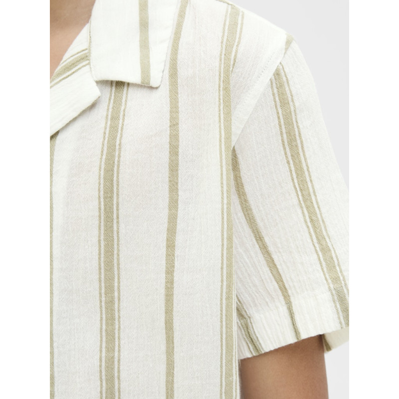 JACK & JONES JUNIOR Tavira Luke Stribet Skjorte - Cloud Dancer