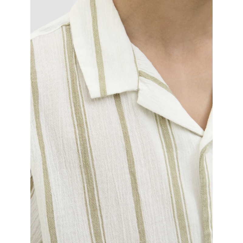 JACK & JONES JUNIOR Tavira Luke Stribet Skjorte - Cloud Dancer