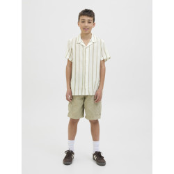 JACK & JONES JUNIOR Tavira Luke Stribet Skjorte - Cloud Dancer