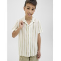JACK & JONES JUNIOR Tavira Luke Stribet Skjorte - Cloud Dancer