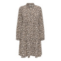 JDY Piper L/S Skjorte Kjole - Pumice Stone / Leo