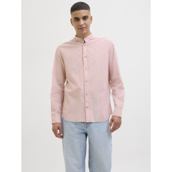 JACK & JONES ESSENTIALS Summer Band Hør Skjorte - Pink Nectar