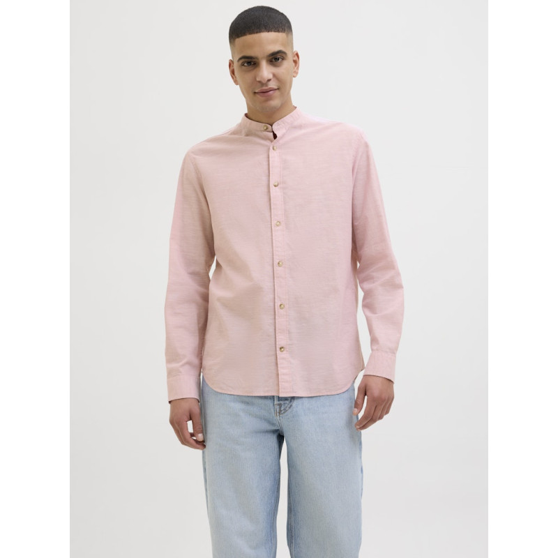 JACK & JONES ESSENTIALS Summer Band Hør Skjorte - Pink Nectar