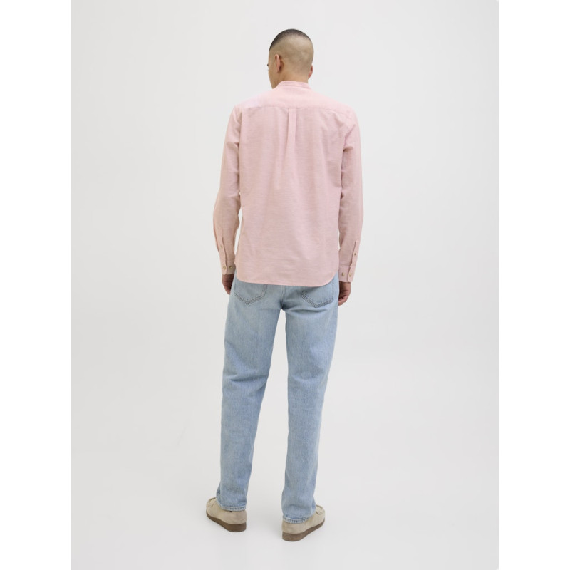 JACK & JONES ESSENTIALS Summer Band Hør Skjorte - Pink Nectar