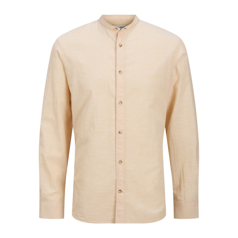 JACK & JONES ESSENTIALS Summer Band Hør Skjorte - Peach Parfait