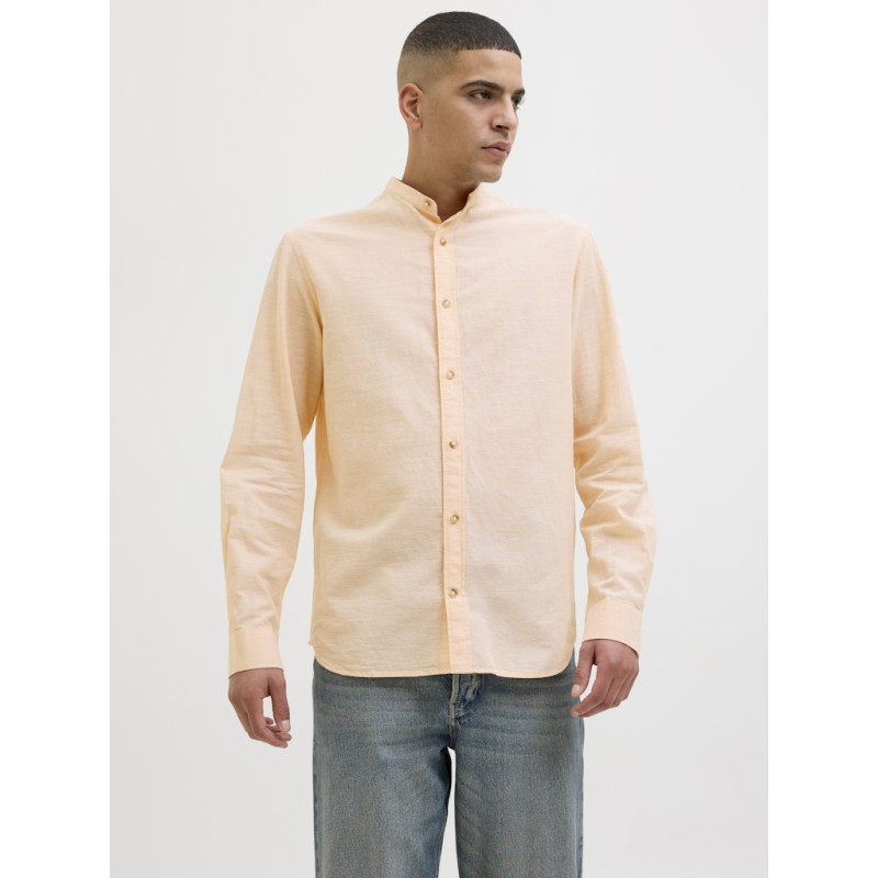 JACK & JONES ESSENTIALS Summer Band Hør Skjorte - Peach Parfait
