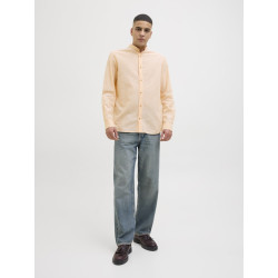 JACK & JONES ESSENTIALS Summer Band Hør Skjorte - Peach Parfait