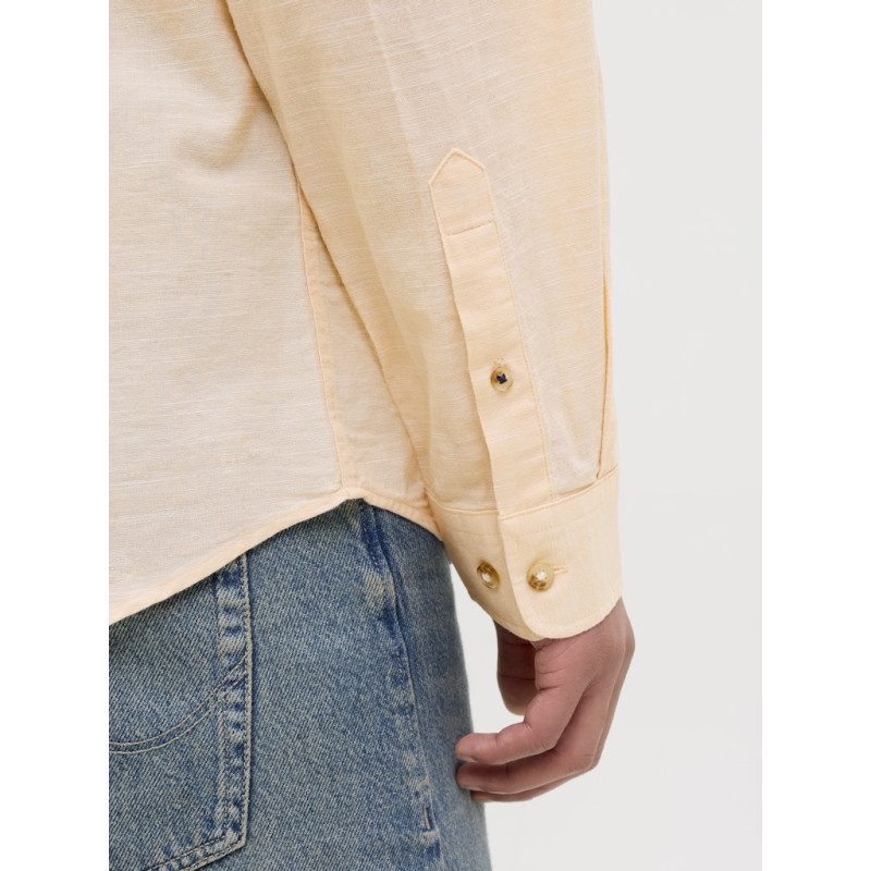 JACK & JONES ESSENTIALS Summer Band Hør Skjorte - Peach Parfait