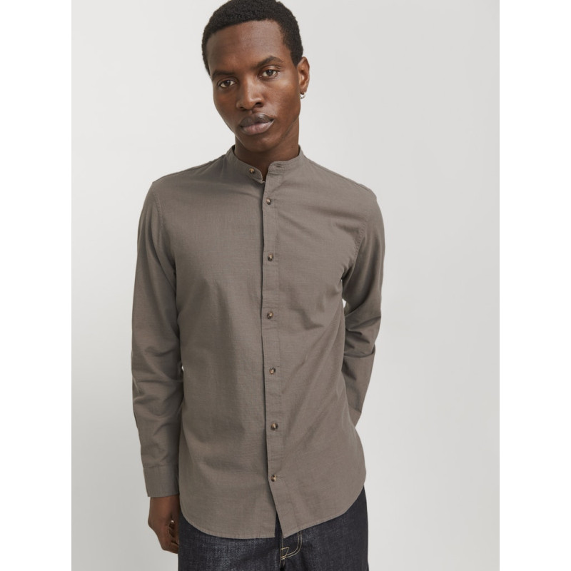 JACK & JONES ESSENTIALS Summer Band Hør Skjorte - Falcon