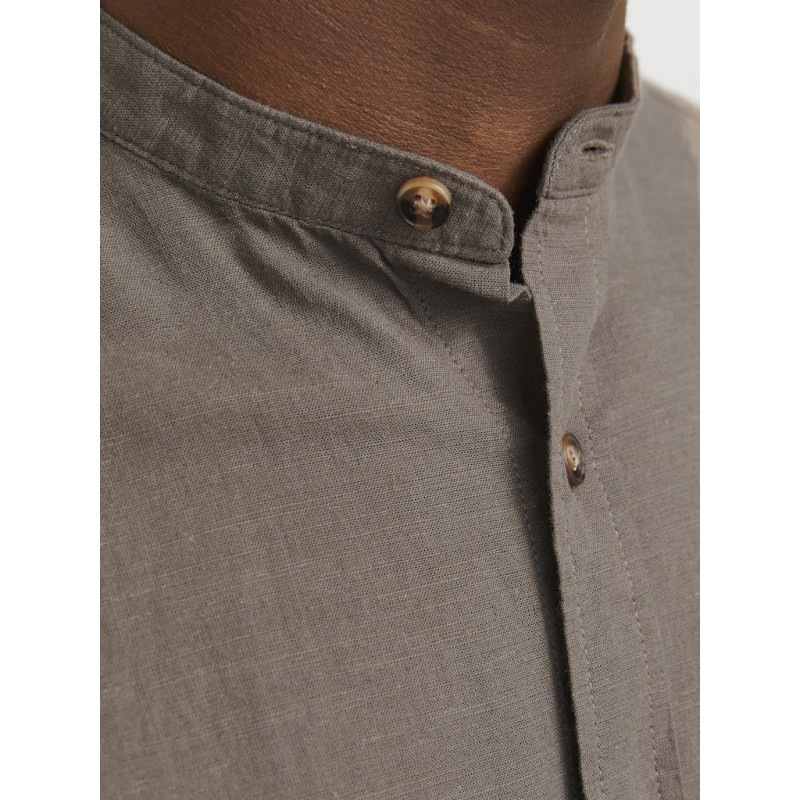 JACK & JONES ESSENTIALS Summer Band Hør Skjorte - Falcon