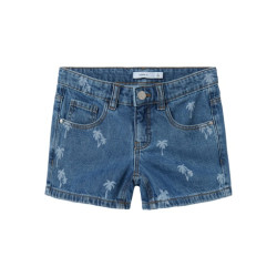 NAME IT Kids Rose Regular Denim Shorts - Medium Blue Denim