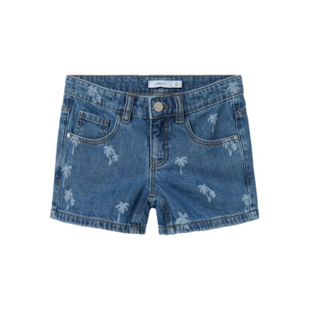 NAME IT Kids Rose Regular Denim Shorts - Medium Blue Denim