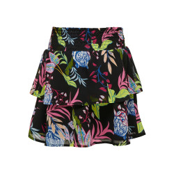 KIDS ONLY Sina Lagdelt Nederdel - Sort