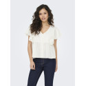 JDY Maddox S/S Flæse Top - Cloud Dancer