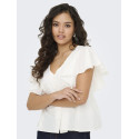 JDY Maddox S/S Flæse Top - Cloud Dancer