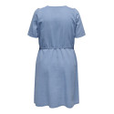 ONLY CARMAKOMA Sonja S/S Denim Kjole - Light Blue Denim