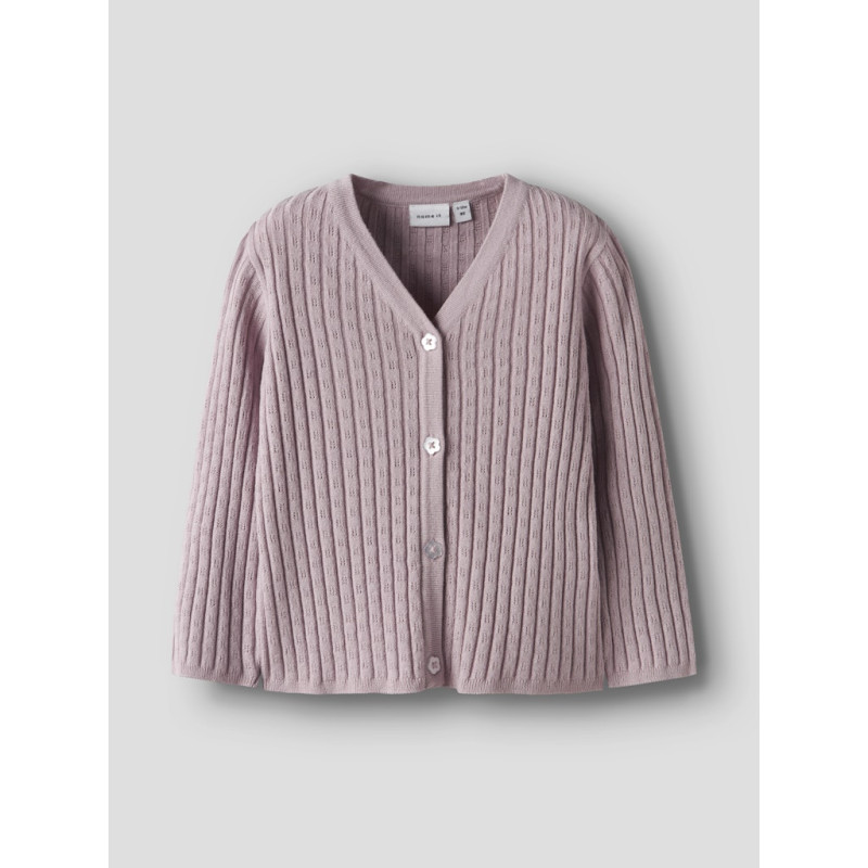 NAME IT BABY Kind Strik Cardigan - Burnished Lilac