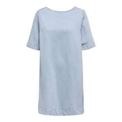 ONLY Gigi S/S Denim Kjole - Light Blue Denim