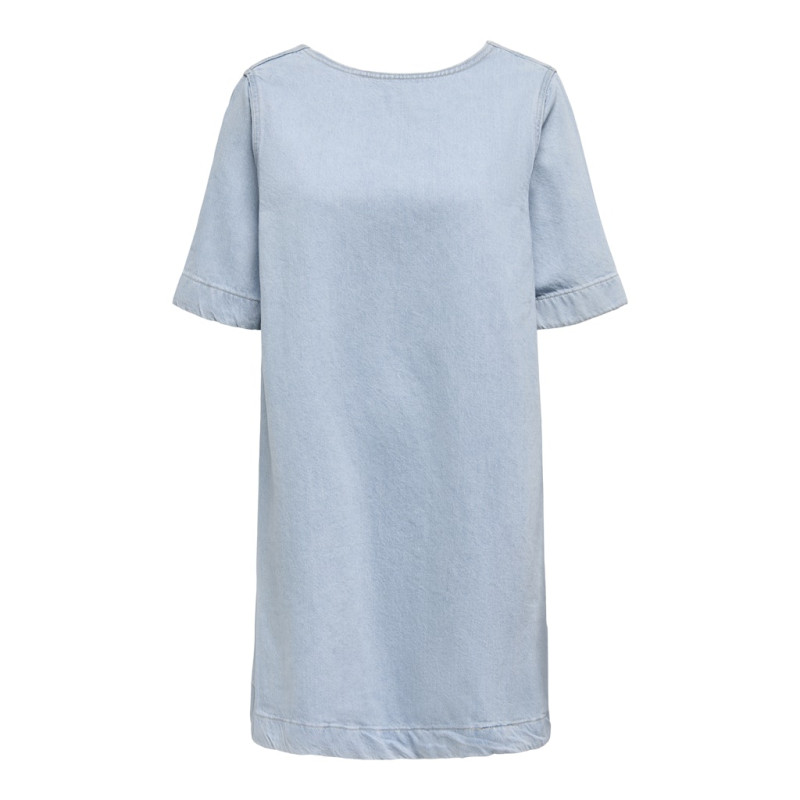 ONLY Gigi S/S Denim Kjole - Light Blue Denim