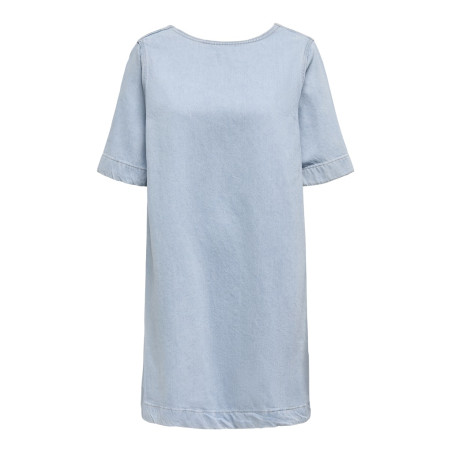 ONLY Gigi S/S Denim Kjole - Light Blue Denim